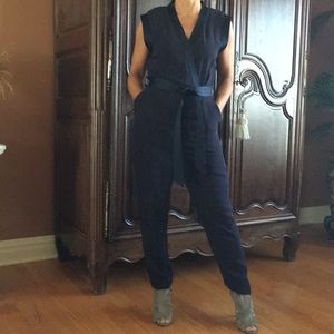 Reiss Navy Blue Jumpsuit